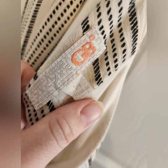 Giani Bini spaghetti strap flutter shorts back tie striped romper lagenlook MED - Picture 2 of 7